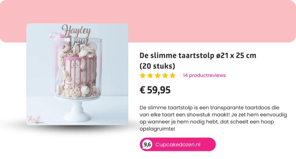 Cupcakedozen.nl Slimme Taartstolp WebwinkelKeur