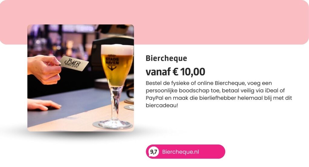 Biercheque bestellen